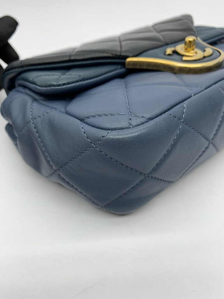 Flap Tricolor Lambskin Black Blue GHW