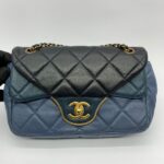 Flap Tricolor Lambskin Black Blue GHW