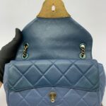 Flap Tricolor Lambskin Black Blue GHW