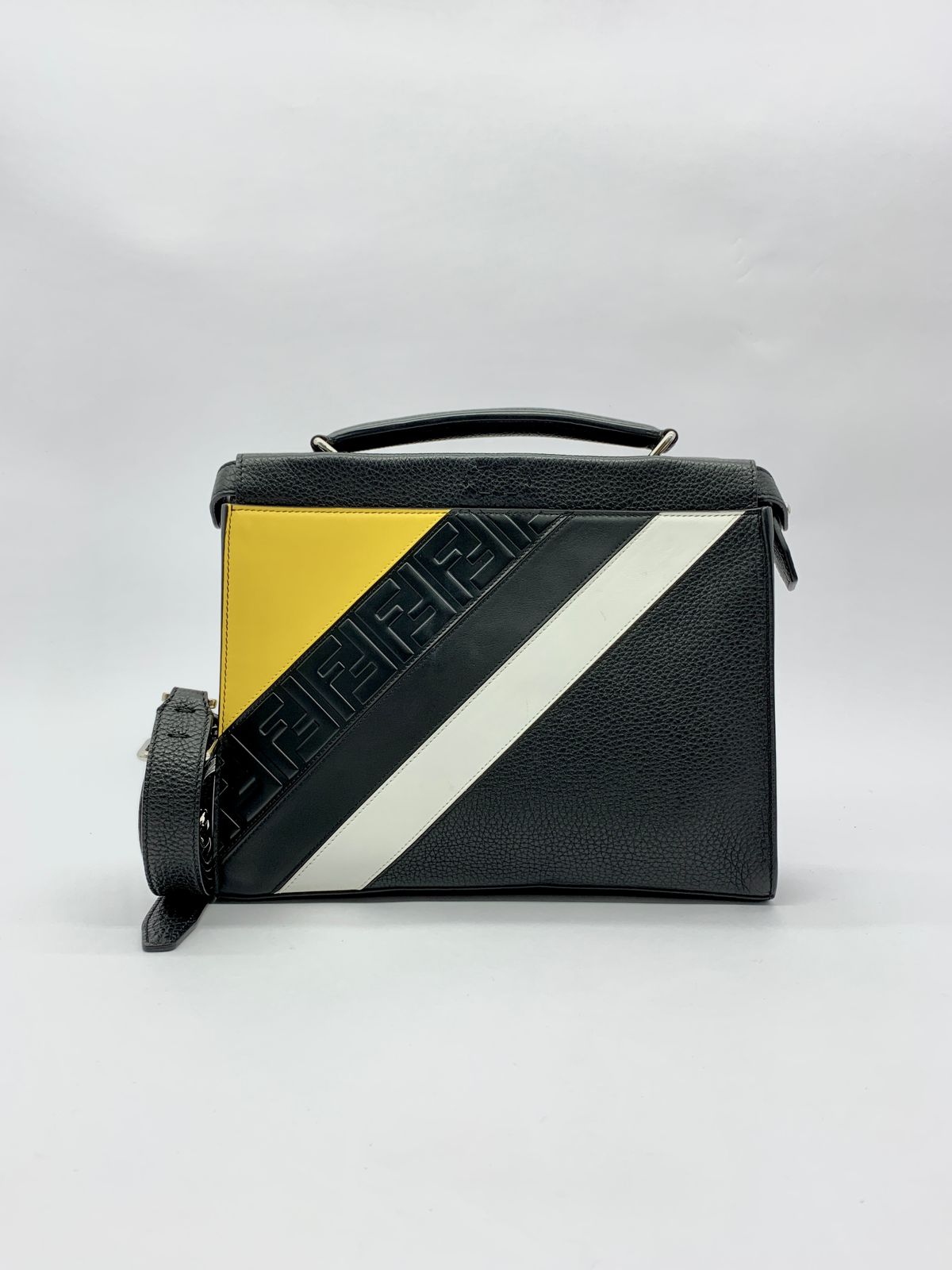 Peek A Boo Fit Bag Black White Yellow SHW