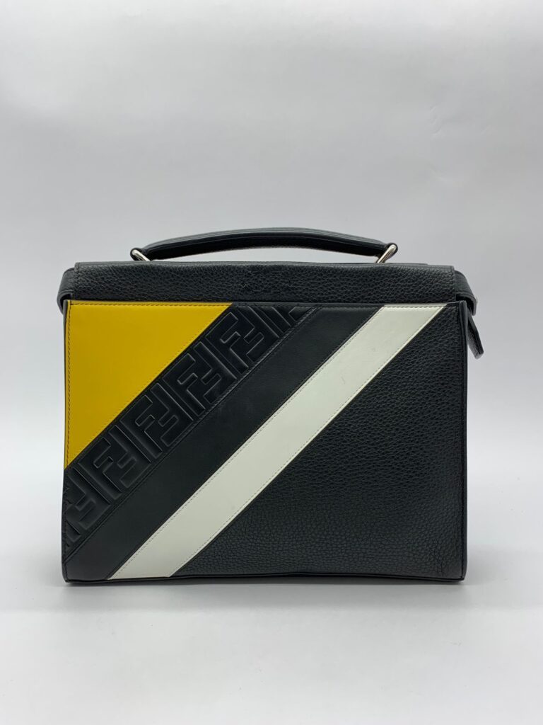 Peek A Boo Fit Bag Black White Yellow SHW