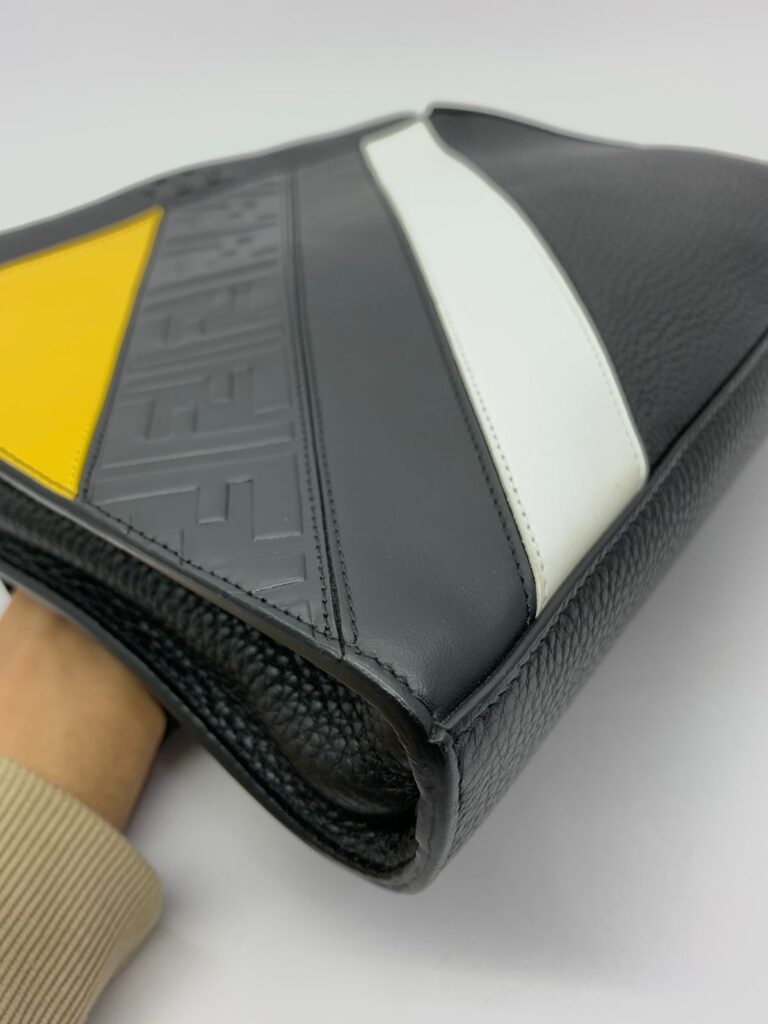 Peek A Boo Fit Bag Black White Yellow SHW