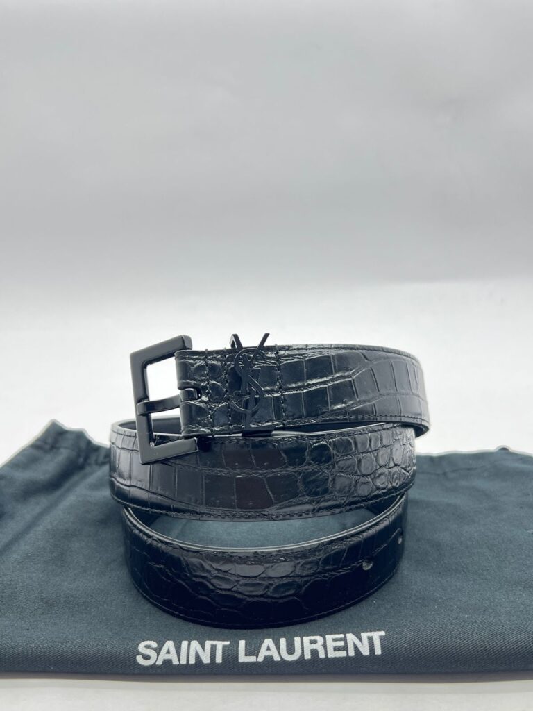 Cassandre Belt All Black Croco