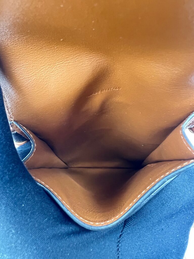 Phone Pouch With Flap Triomphe Canvas Tan GHW