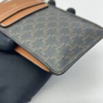 Phone Pouch With Flap Triomphe Canvas Tan GHW