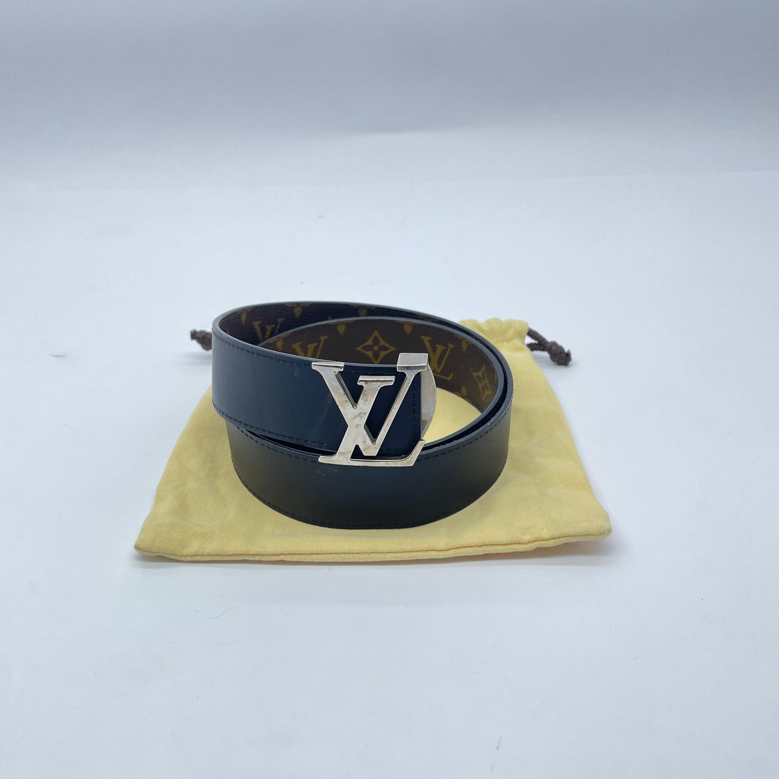 Initiales 40mm Reversible Monogram Noir SHW