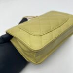 Wallet On Chain Coco Lambskin Olive Green GHW