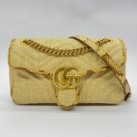 Marmont Small Raffia Elaphe Natural GHW