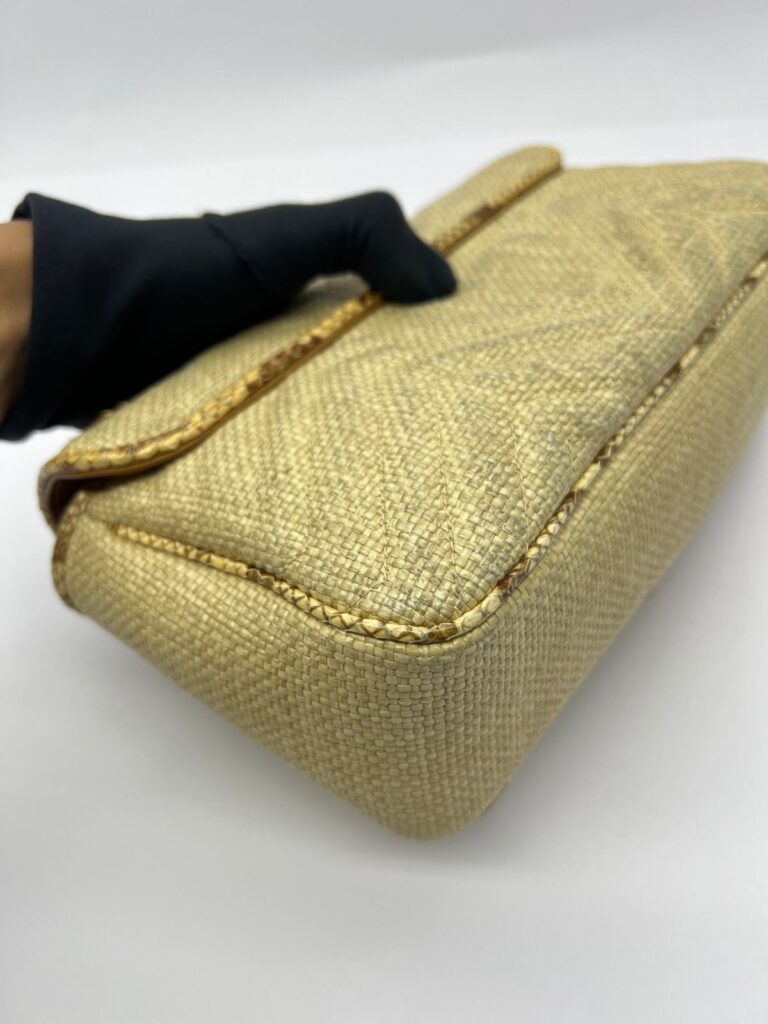 Marmont Small Raffia Elaphe Natural GHW