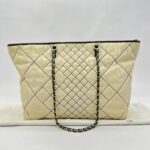 Zucca Quilted Chain Nylon Beige GHW