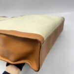 Large Cabas Vertical Canvas Natural / Tan GHW