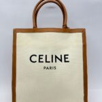 Large Cabas Vertical Canvas Natural / Tan GHW