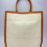 Large Cabas Vertical Canvas Natural / Tan GHW