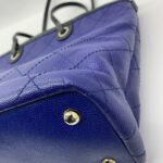 Fever Tote Bag Caviar Blue Black SHW