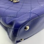 Fever Tote Bag Caviar Blue Black SHW