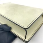 J'Adior Chain Flap Bag White GHW