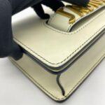 J'Adior Chain Flap Bag White GHW