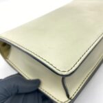 J'Adior Chain Flap Bag White GHW