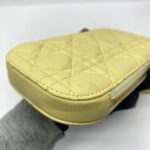 Lady Dior Tech Holder Soft Yellow Lambskin LGHW