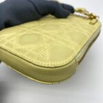 Lady Dior Tech Holder Soft Yellow Lambskin LGHW
