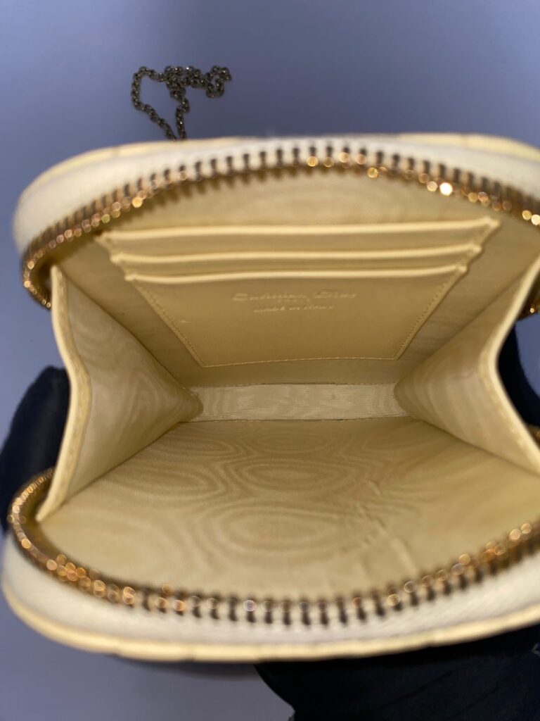 Lady Dior Tech Holder Soft Yellow Lambskin LGHW