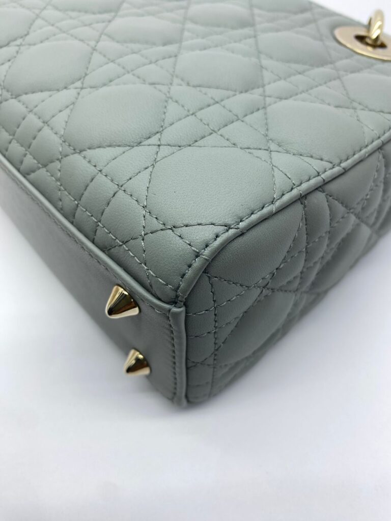 Lady Dior Small Lambskin Stone Gray LGHW