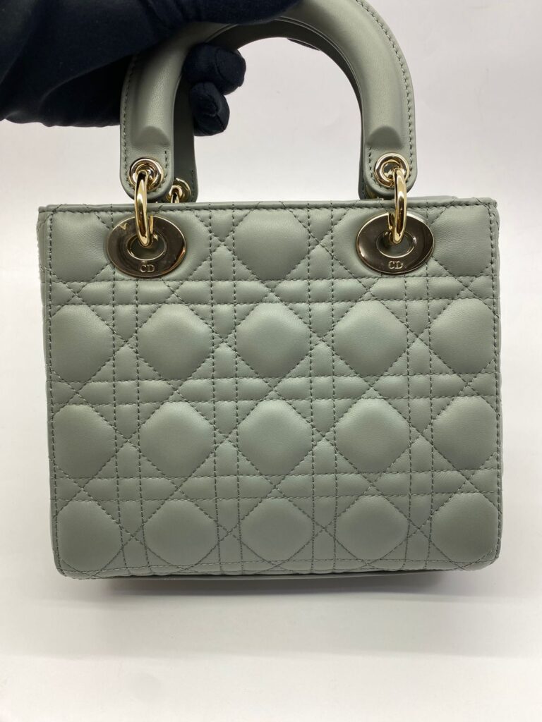 Lady Dior Small Lambskin Stone Gray LGHW