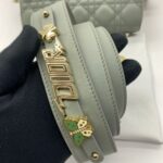 Lady Dior Small Lambskin Stone Gray LGHW