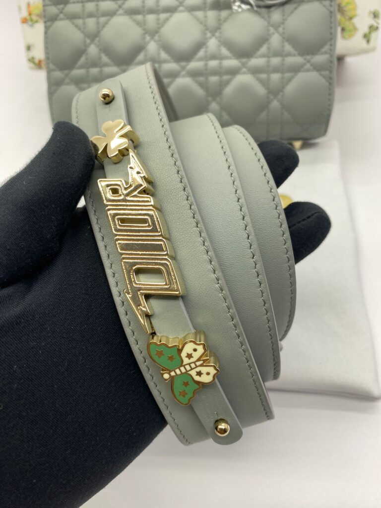 Lady Dior Small Lambskin Stone Gray LGHW