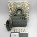 Lady Dior Small Lambskin Stone Gray LGHW