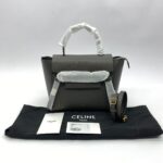 Nano Belt Bag Grained Calfskin Dark Grey GHW