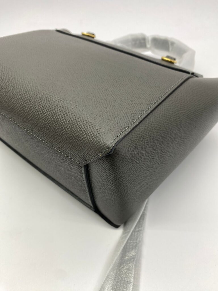 Nano Belt Bag Grained Calfskin Dark Grey GHW