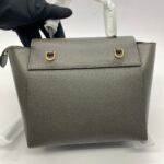 Nano Belt Bag Grained Calfskin Dark Grey GHW