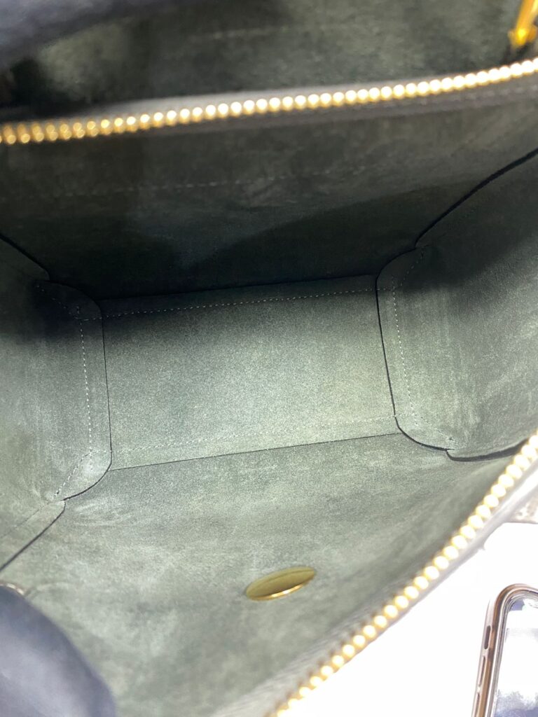 Nano Belt Bag Grained Calfskin Dark Grey GHW