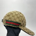 Baseball Cap GG Canvas Brown