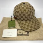 Baseball Cap GG Canvas Brown