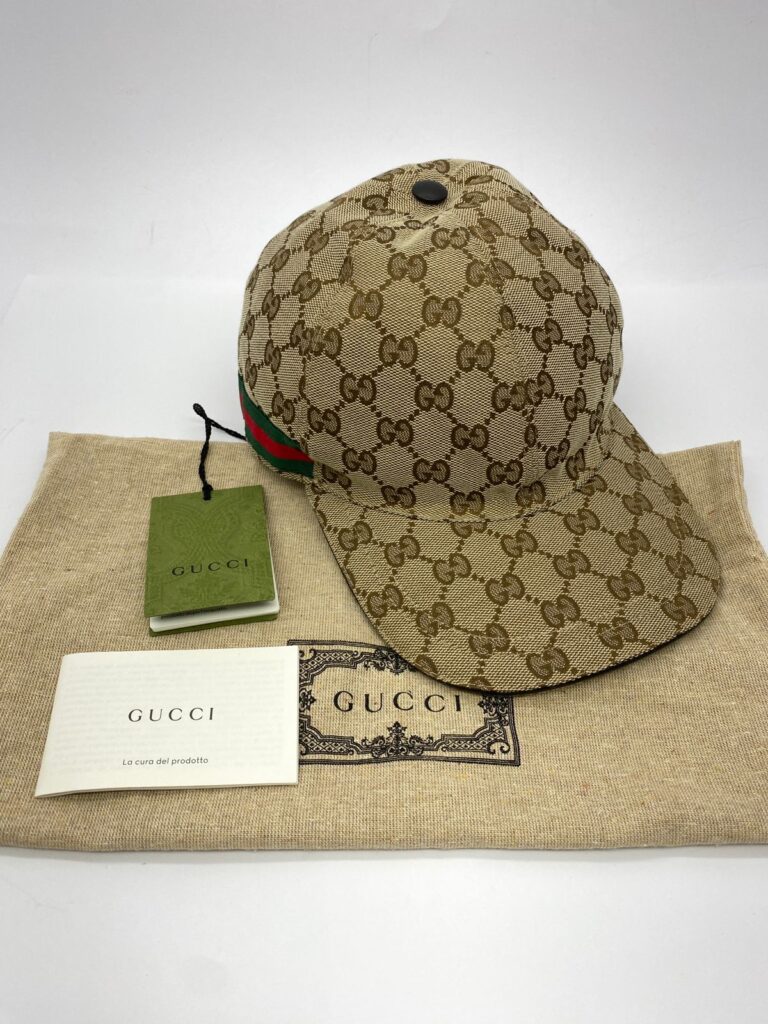 Baseball Cap GG Canvas Brown