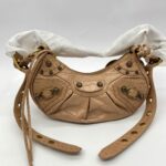 Le Cagole XS Nude Croco GHW