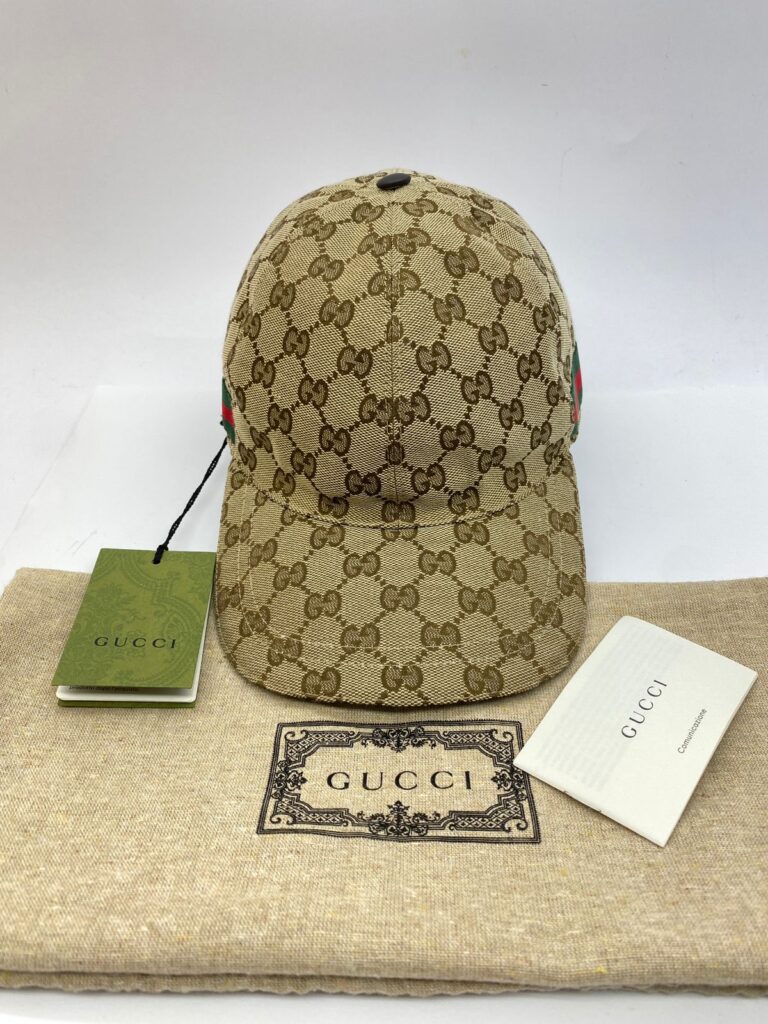 Baseball Cap GG Canvas Brown