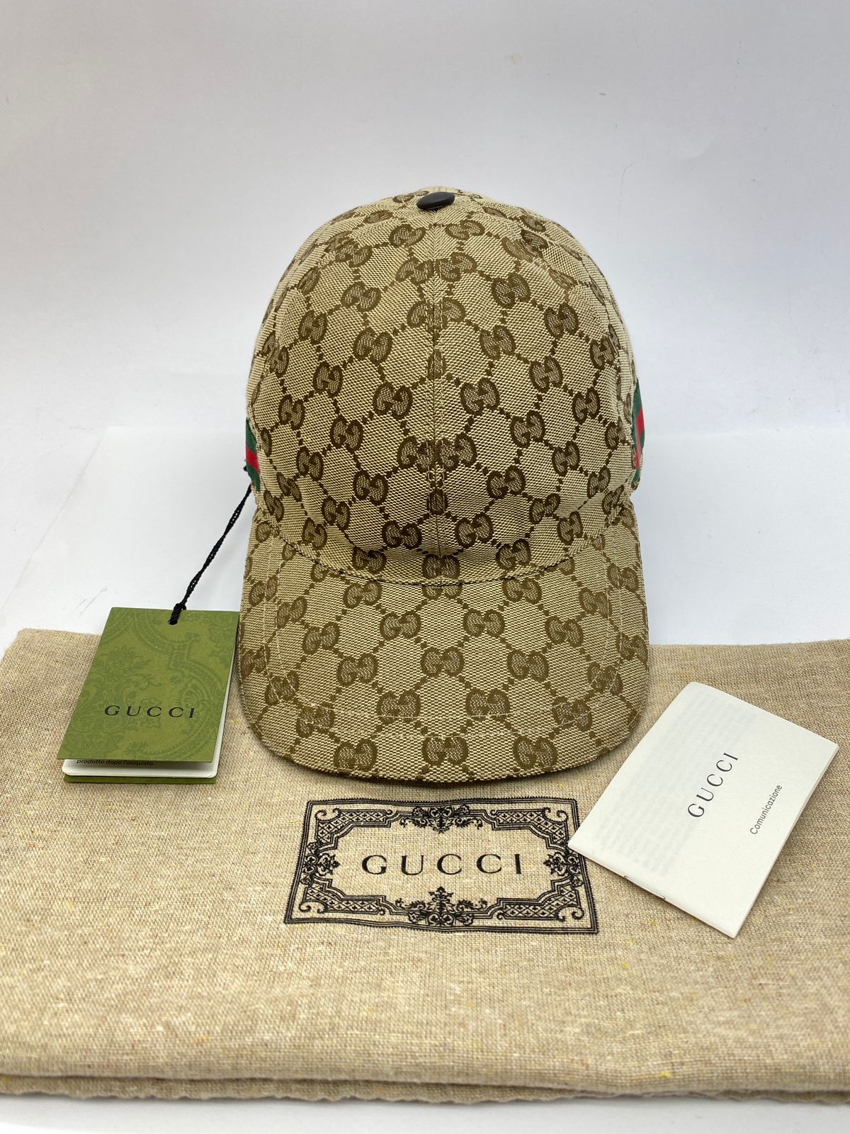 Baseball Cap GG Canvas Brown