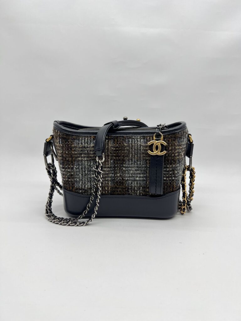 Gabrielle Small Tweed Dark Grey Brown Multicolor