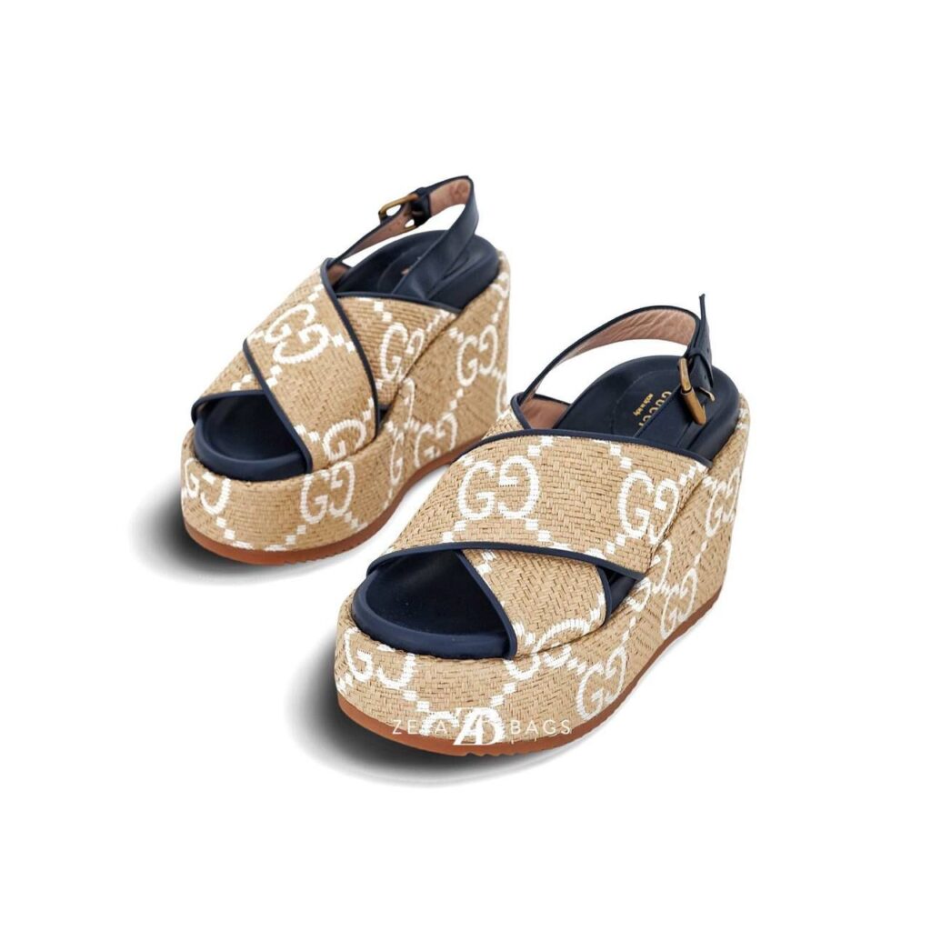 Platform Rattan Natural Navy GHW