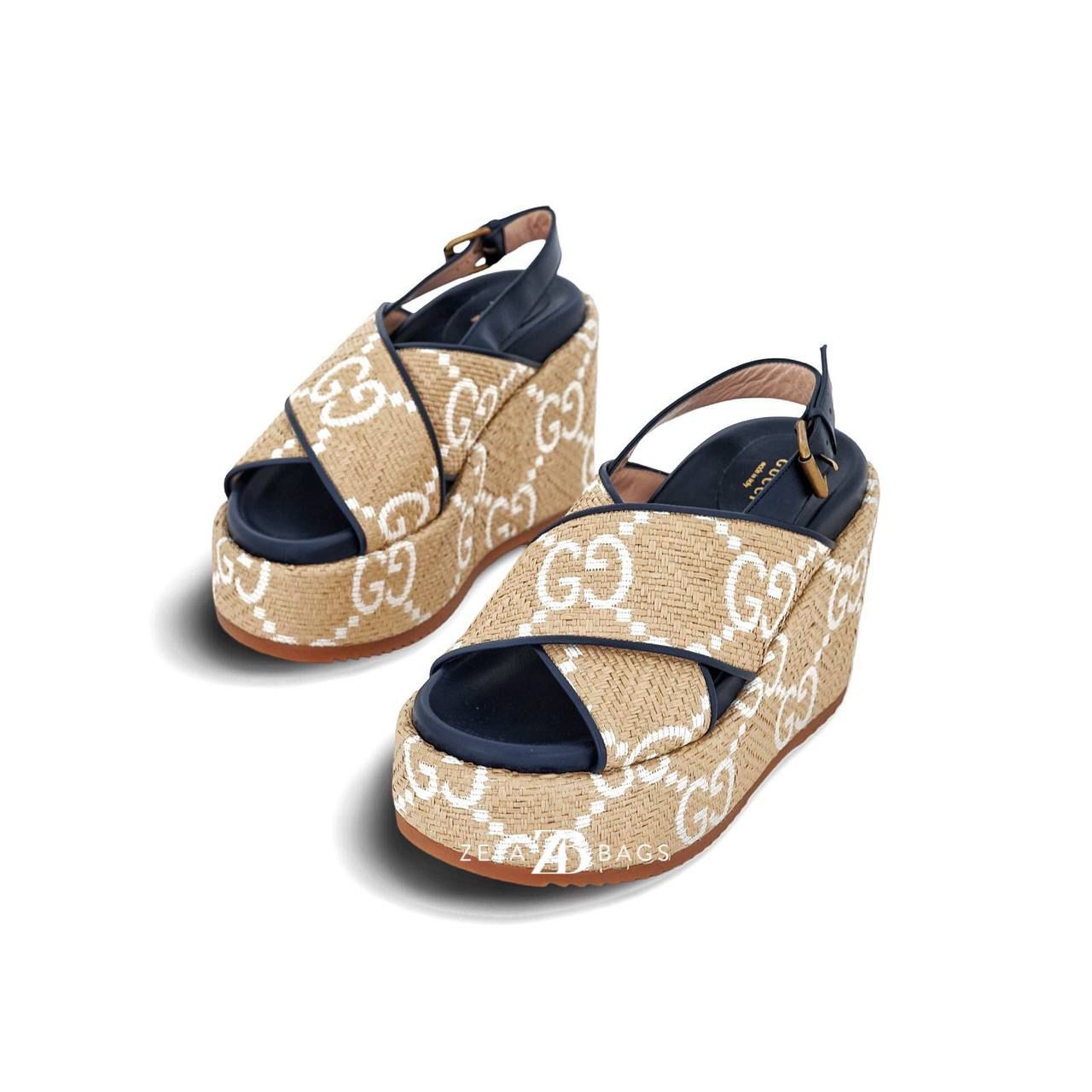 Platform Rattan Natural Navy GHW