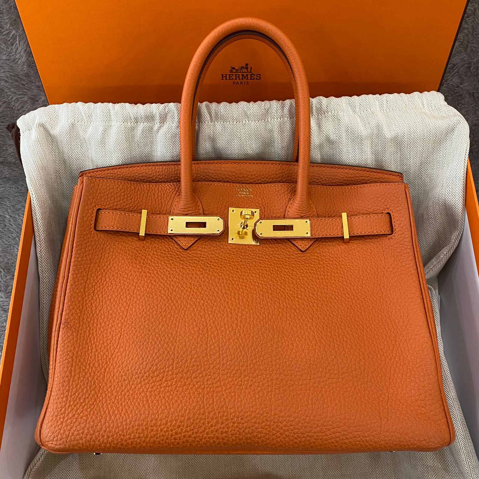 Birkin 30 Togo Orange Poppy GHW