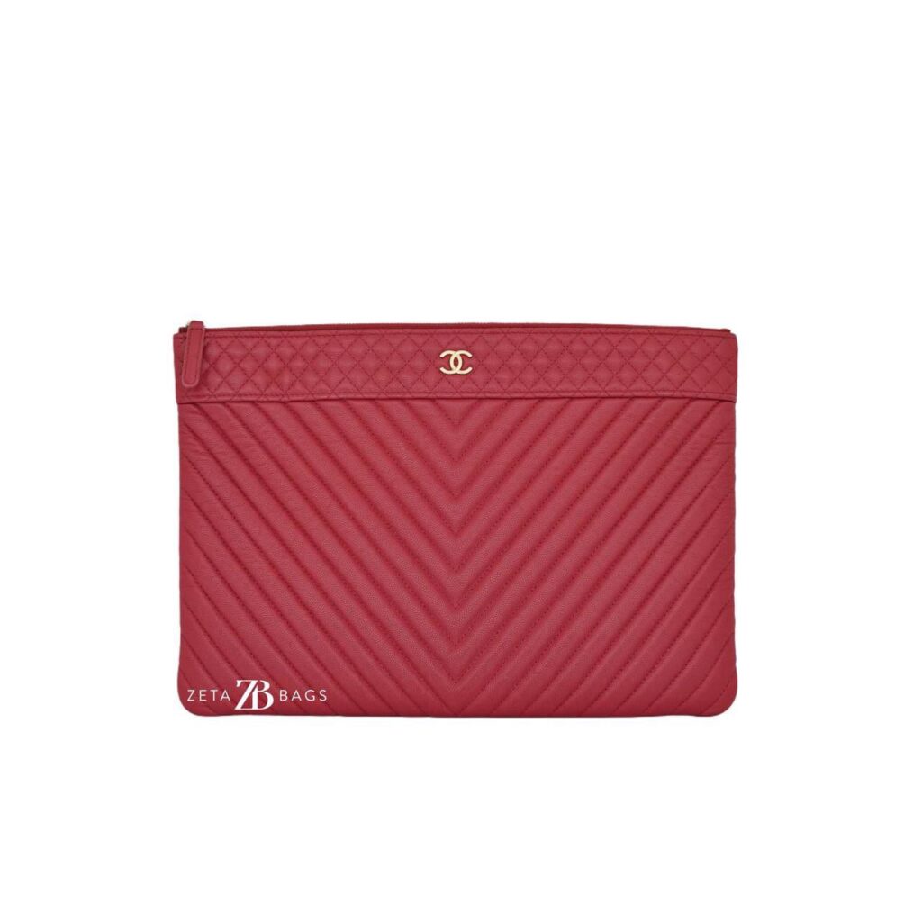 O Case Chevron Red Caviar GHW