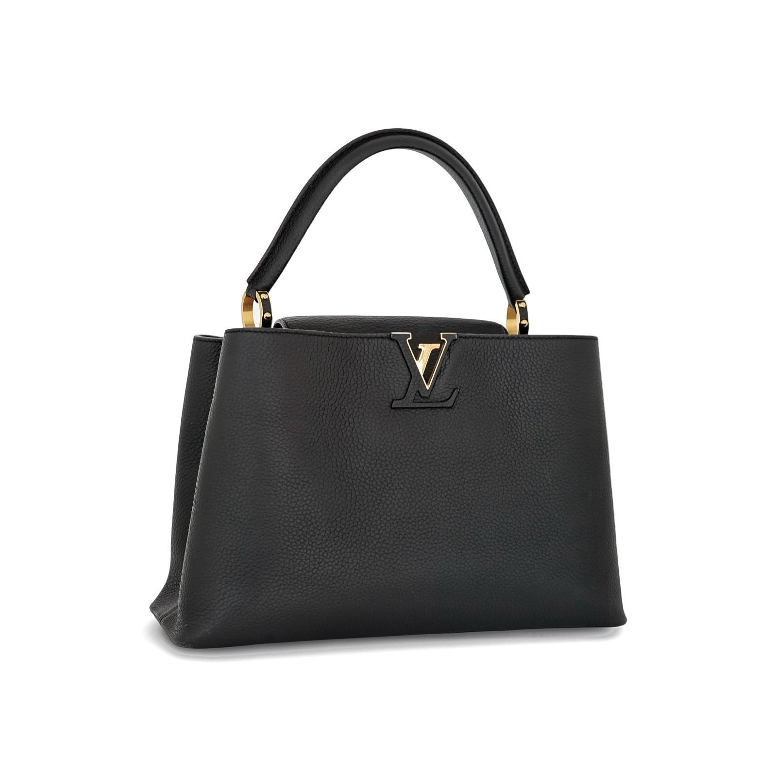 Capucines MM Taurillon Black GHW