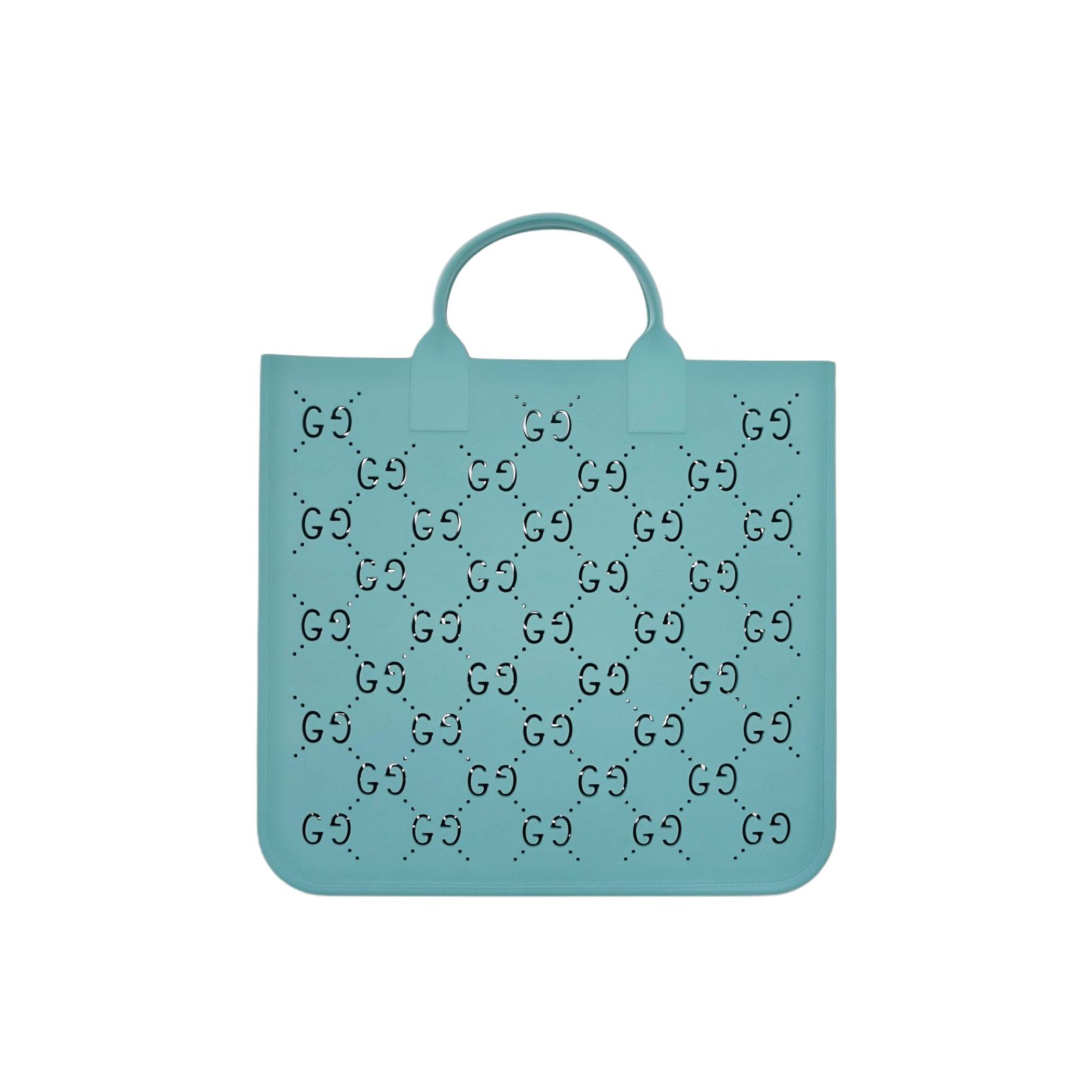 Children Tote Bag Perforated GG Rubber Blue