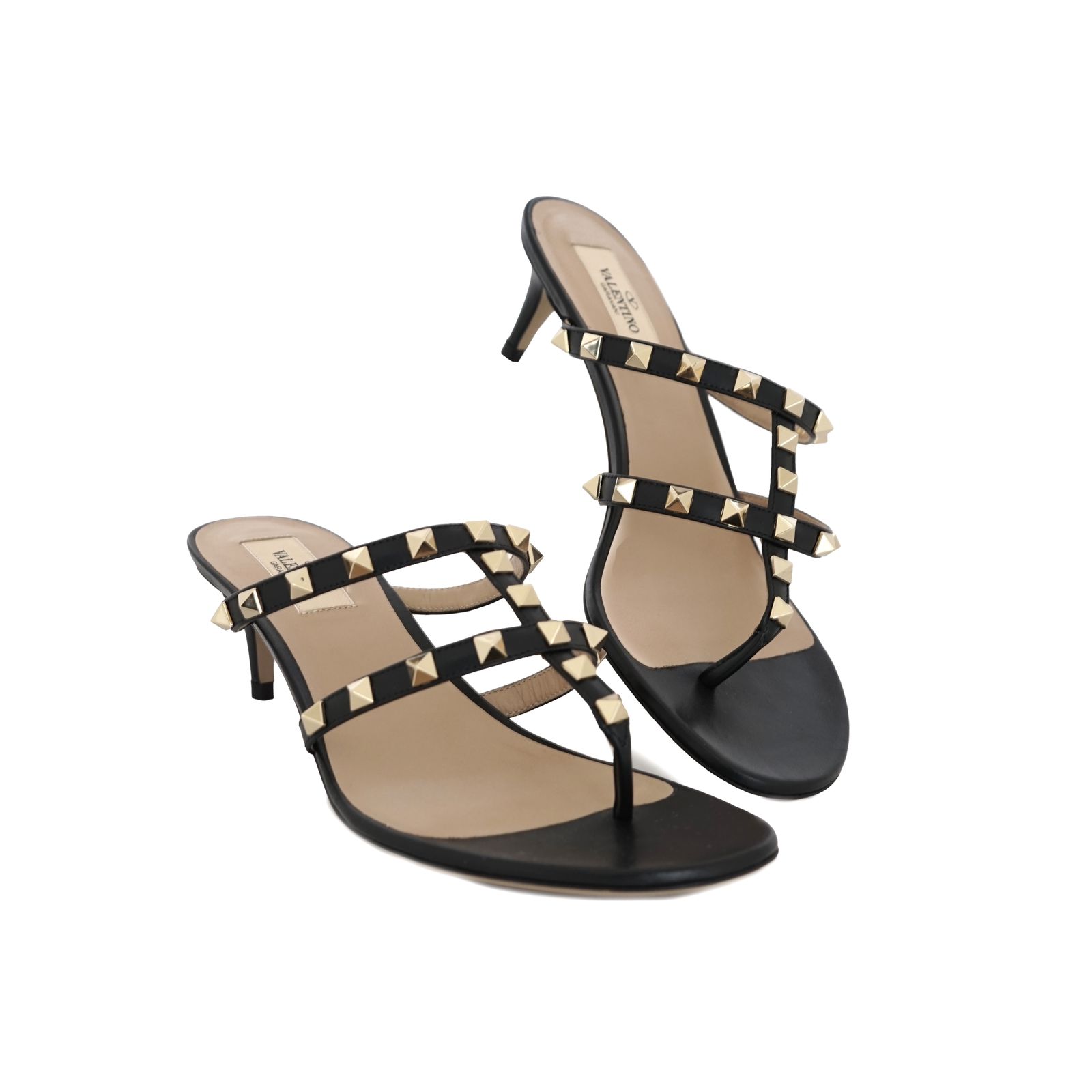 Rockstud Mules Black