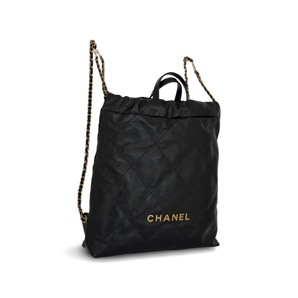 C22 Backpack Lambskin Black GHW