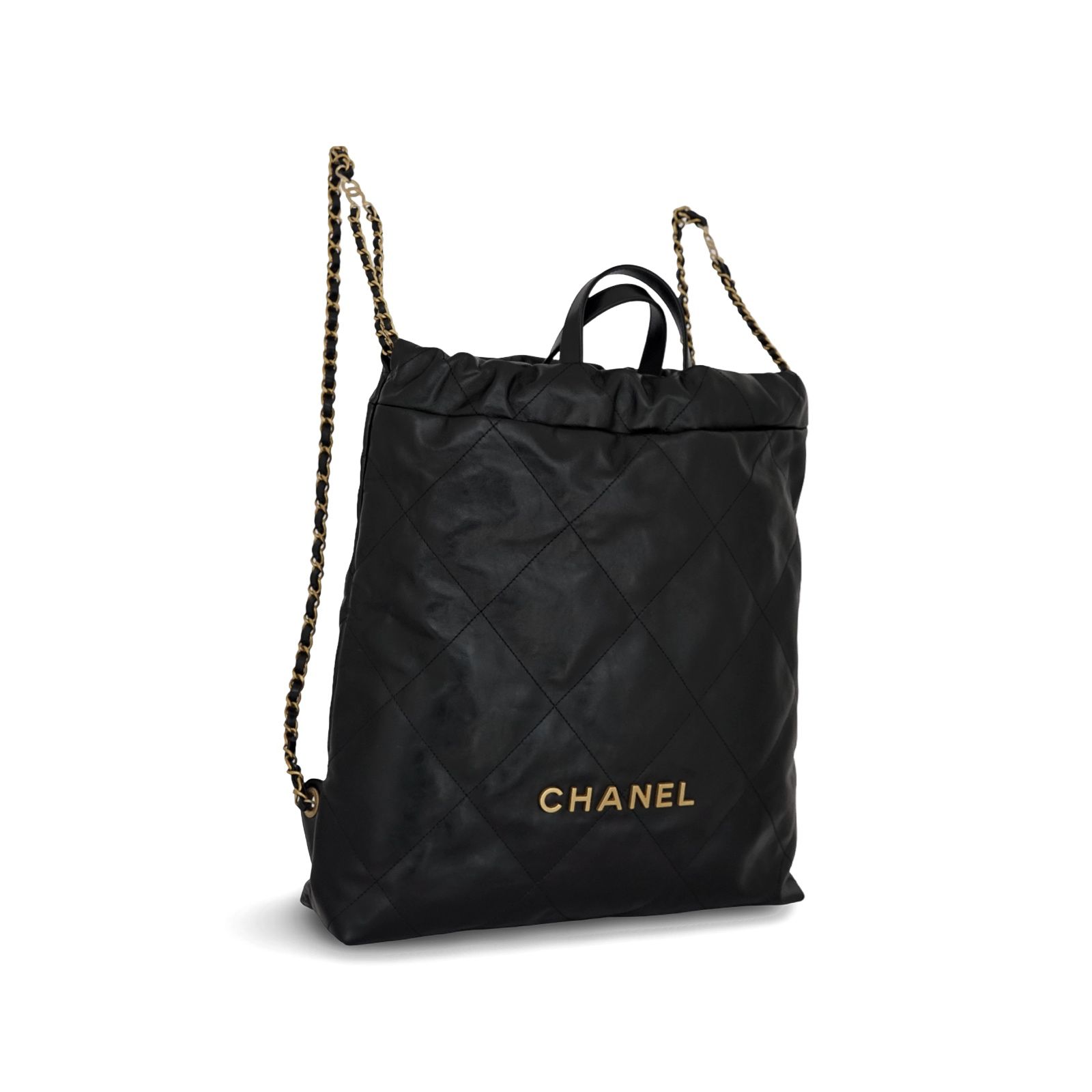 C22 Backpack Lambskin Black GHW